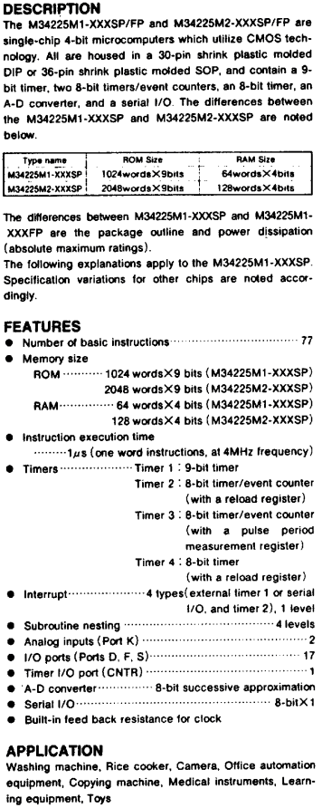 M34225M2-XXXSP