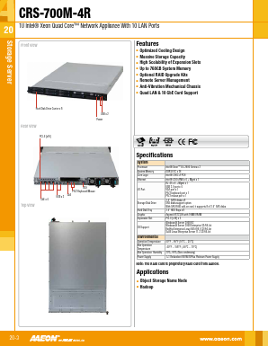CRS-700M-4R Datasheet PDF AAEON Technology