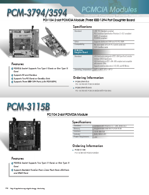 PCM-3794 Datasheet PDF AAEON Technology