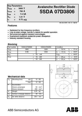 5SDA07D3806 Datasheet PDF ABB