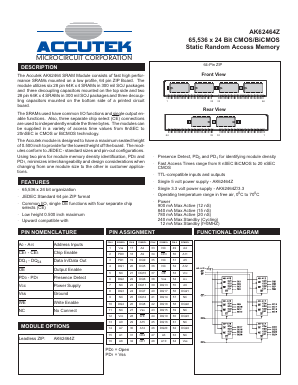 AK62464Z Datasheet PDF ACCUTEK MICROCIRCUIT CORPORATION