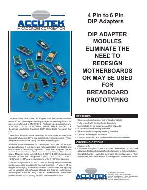 AK06D300-XTAL-06CLCC_ Datasheet PDF ACCUTEK MICROCIRCUIT CORPORATION