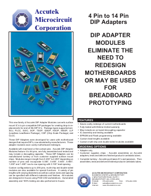 AK14D300-HSOP_04 Datasheet PDF ACCUTEK MICROCIRCUIT CORPORATION