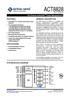 ACT8828QJ1D2-T Datasheet PDF Active-Semi, Inc