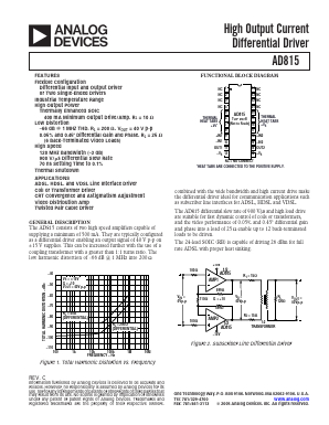 AD815ARB-24-REEL Datasheet PDF Analog Devices