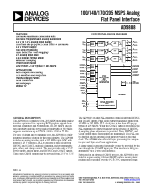 AD9888/PCB Datasheet PDF Analog Devices