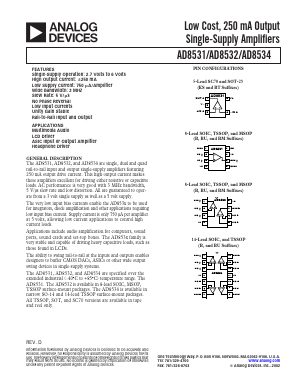 AD8532ARM Datasheet PDF Analog Devices