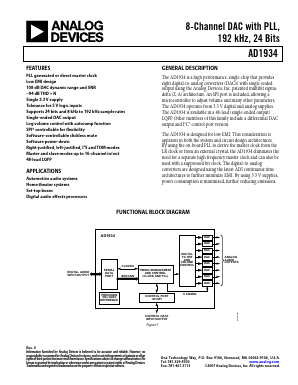 EVAL-AD1934EB Datasheet PDF Analog Devices