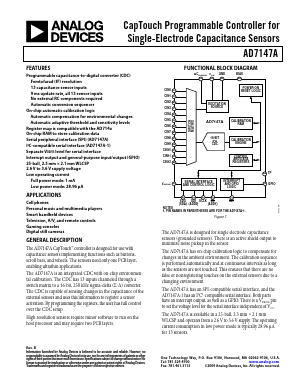 EVAL-AD7147EBZ Datasheet PDF Analog Devices