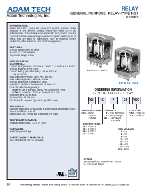 RG11AP110VDC Datasheet PDF Adam Technologies, Inc.