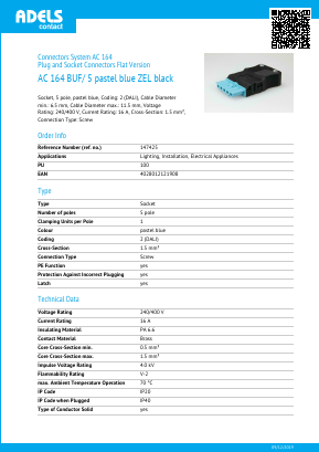 147425 Datasheet PDF Adels-Contact