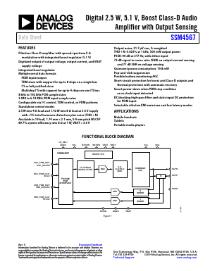 SSM4567ACBZ-RL Datasheet PDF Analog Devices