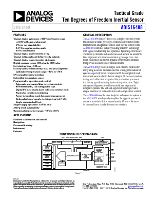 ADIS16488 Datasheet PDF Analog Devices