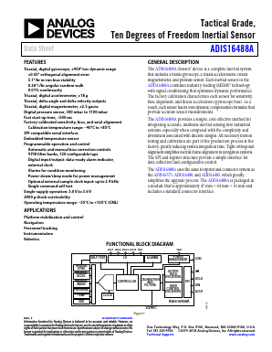 ADIS16488A Datasheet PDF Analog Devices