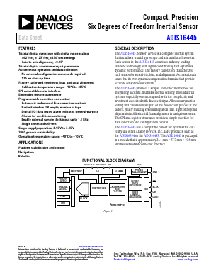 ADIS16445 Datasheet PDF Analog Devices