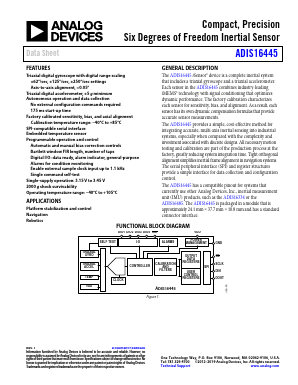 ADIS16445 Datasheet PDF Analog Devices