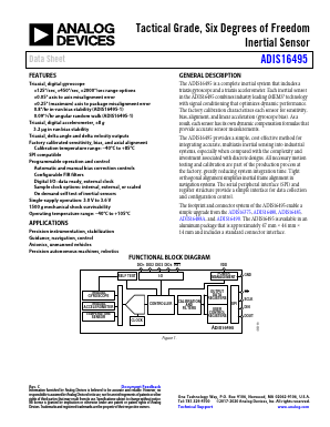 ADIS16495 Datasheet PDF Analog Devices