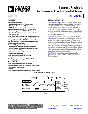 ADIS16460 Datasheet PDF Analog Devices