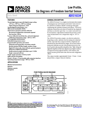 ADIS1644X/FLEX Datasheet PDF Analog Devices