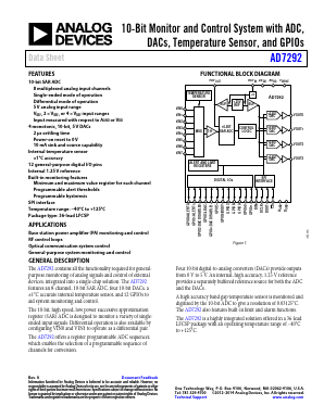 AD7292 Datasheet PDF Analog Devices