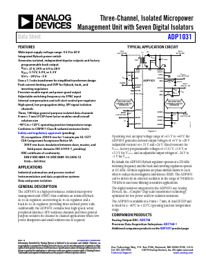 ADP1031 Datasheet PDF Analog Devices