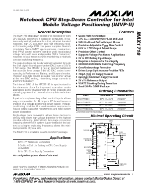 MAX1718 Datasheet PDF Analog Devices