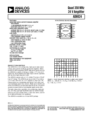 AD8024AR-REEL7 Datasheet PDF Analog Devices