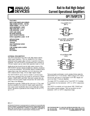 OP179GRT Datasheet PDF Analog Devices