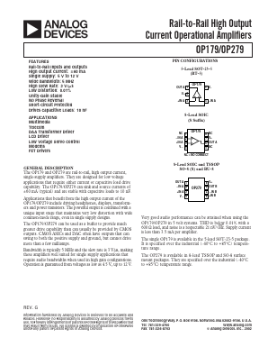 OP179GS Datasheet PDF Analog Devices