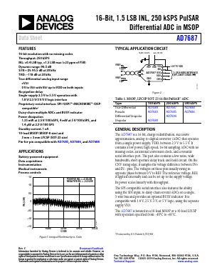 EVAL-AD7687SDZ Datasheet PDF Analog Devices