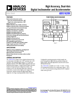 ADIS16209 Datasheet PDF Analog Devices