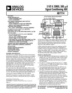 AD7714YRUZ Datasheet PDF Analog Devices