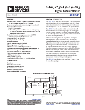 EVAL-ADXL345Z-M Datasheet PDF Analog Devices
