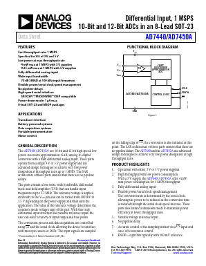 AD7440BRTZ-R2 Datasheet PDF Analog Devices