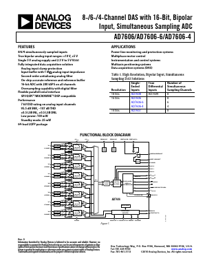 AD7606BSTZ-RL Datasheet PDF Analog Devices