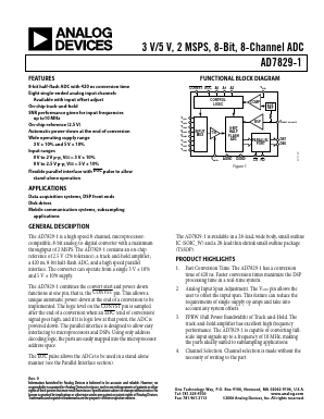 AD7829BRUZ-1REEL7 Datasheet PDF Analog Devices