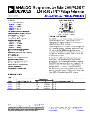 ADR425 Datasheet PDF Analog Devices