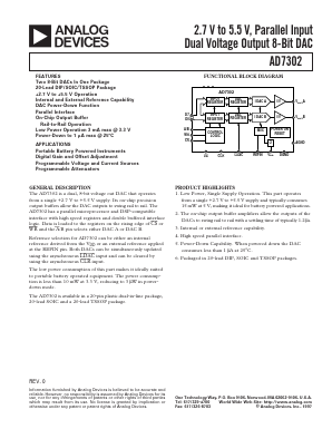 AD7302BN Datasheet PDF Analog Devices