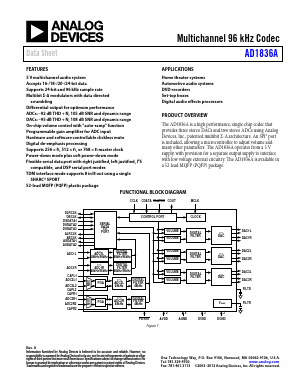 AD1836ACSZ Datasheet PDF Analog Devices