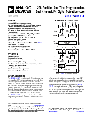 AD5173 Datasheet PDF Analog Devices