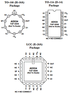 AD534L Datasheet PDF Analog Devices