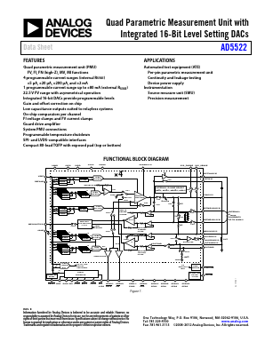 AD5522 Datasheet PDF Analog Devices