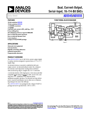 AD5555CRUZ-REEL7 Datasheet PDF Analog Devices