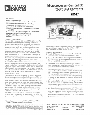 AD567K Datasheet PDF Analog Devices