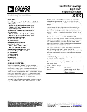 AD5750 Datasheet PDF Analog Devices