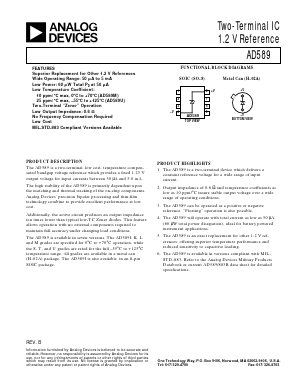 AD589UH Datasheet PDF Analog Devices