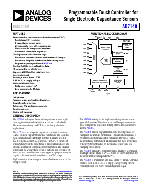 AD7148 Datasheet PDF Analog Devices