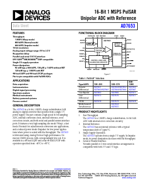 AD7653 Datasheet PDF Analog Devices