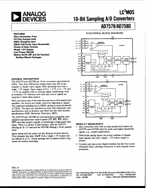 AD7579 Datasheet PDF Analog Devices