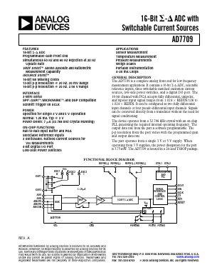 AD7709BRU Datasheet PDF Analog Devices